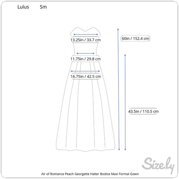 Lulus Air of Romance Peach Georgette Halter Bodice Lined Maxi Formal Gown Small - Picture 8 of 8